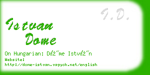 istvan dome business card